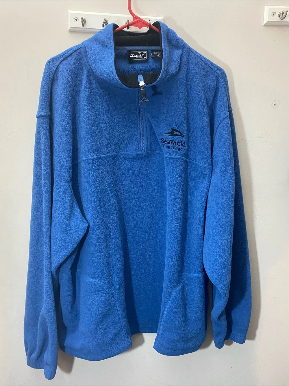 Men's Royal Blue Half-Zip Fleece Pullover